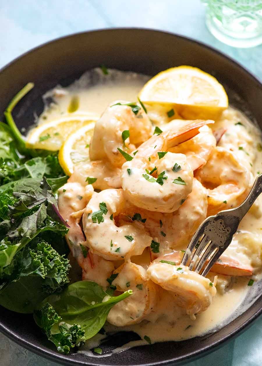 Prawns creamy butter garlic